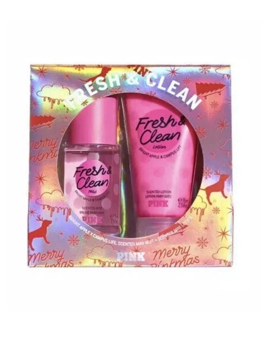 Victoria's Secret X PINK Fresh & Clean Scented Mist and Lotion Gift Set